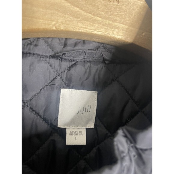J. JILL PURE JILL Black INSULATED Winter Coat Jacket Women's Large - Picture 2 of 8